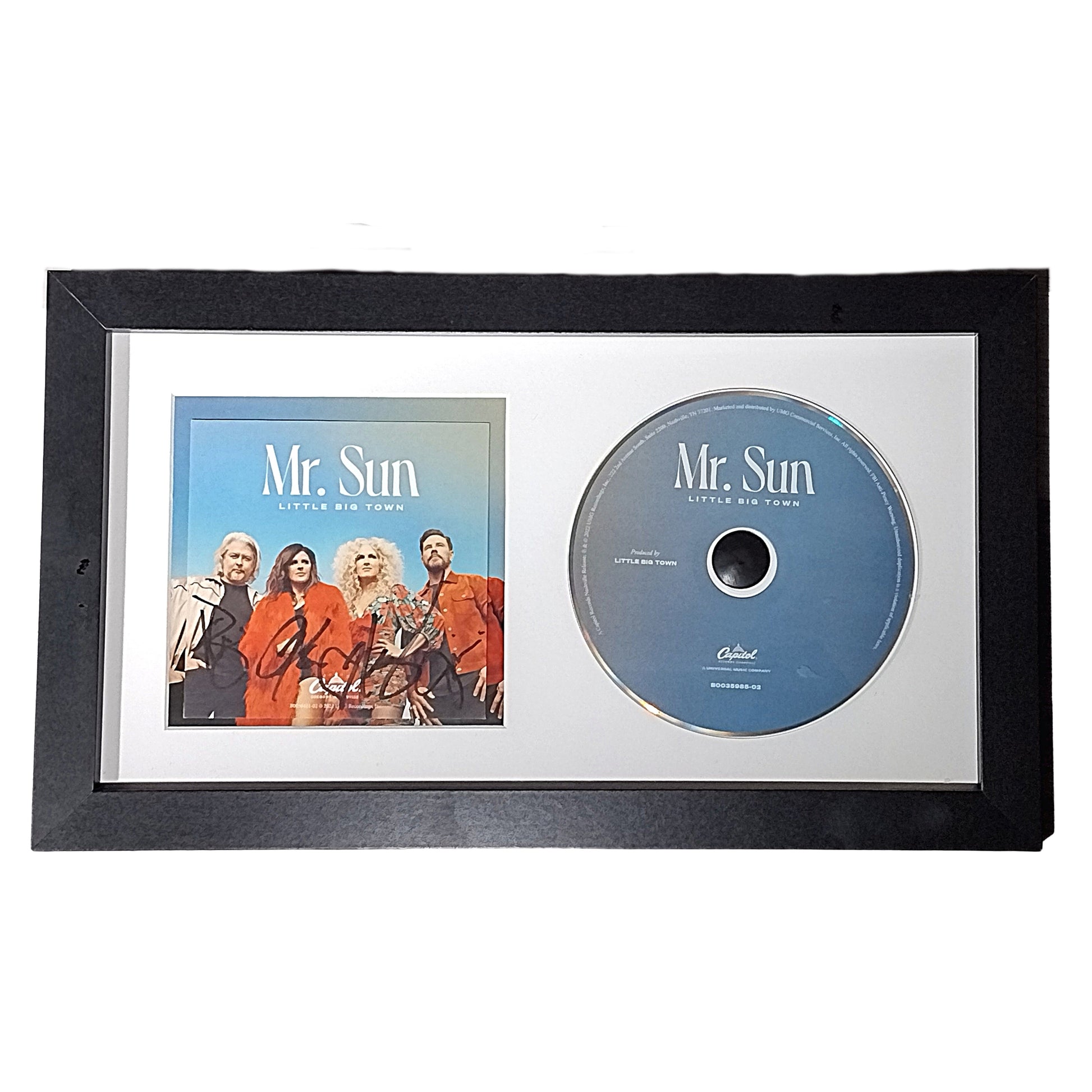 Music- Autographed- Little Big Town Band Signed Mr Sun CD Cover Insert Framed and Matted Wall Display Beckett Certified Authentic AB86943 - 102