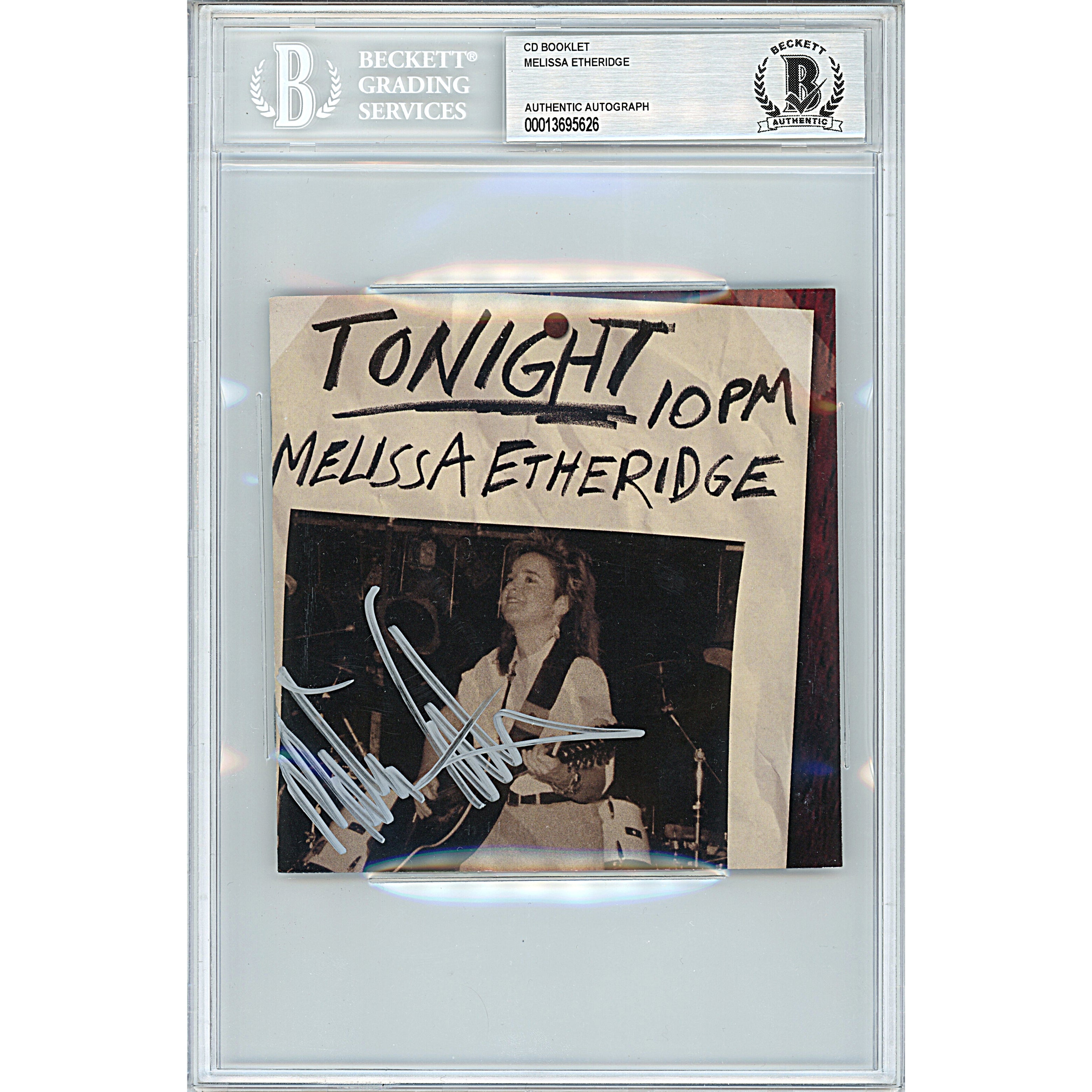 Melissa Etheridge autographed photo – full view – Beckett COA