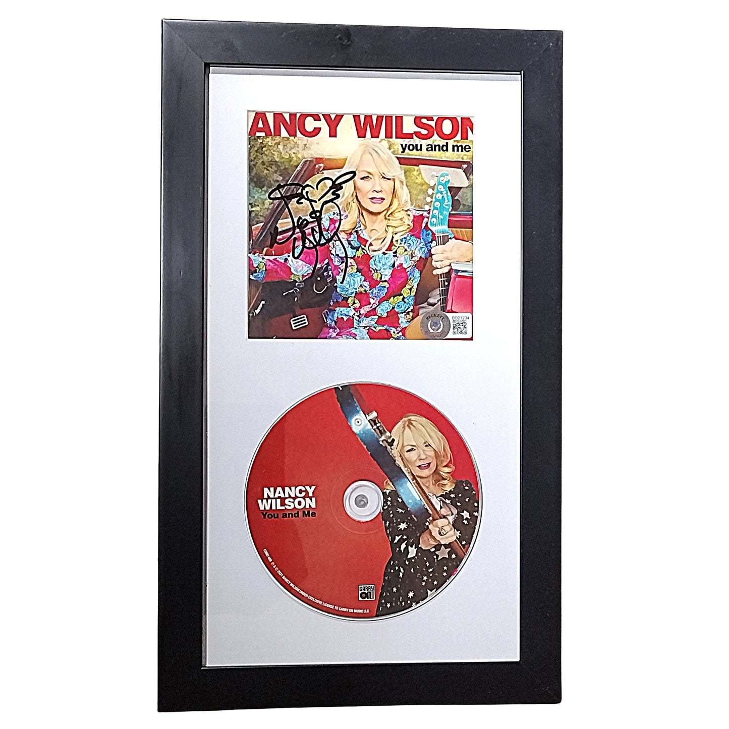 Music- Autographed- Nancy Wilson Signed You and Me CD Cover Framed and Matted Beckett BAS Authentication BD21234 - 102