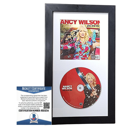 Music- Autographed- Nancy Wilson Signed You and Me CD Cover Framed and Matted Beckett BAS Authentication BD21234 - 101