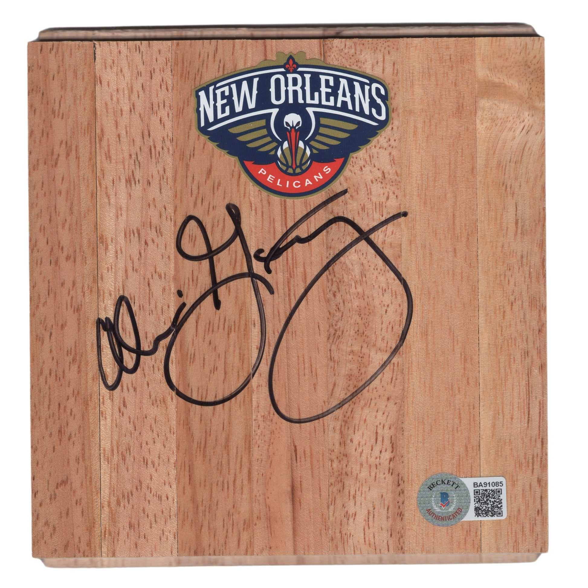Basketballs- Autographed- Alvin Gentry Signed New Orleans Pelicans Floorboard Floor - Exact Proof - Beckett BAS Authentication 202