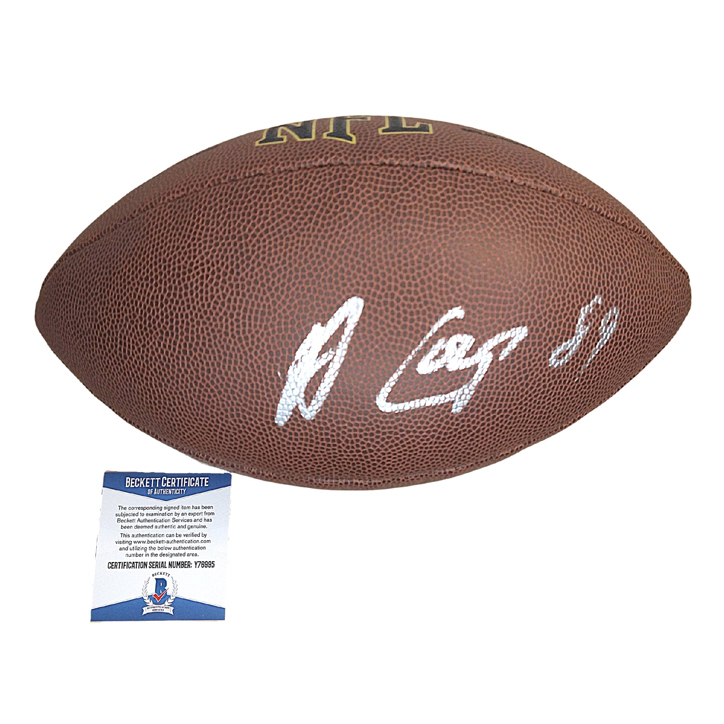 Footballs- Autographed- Amari Cooper Signed NFL Wilson Football, Proof Photo, Beckett BAS Authentication- Dallas Cowboys- Las Vegas Raiders- Alabama Crimson Tide- 101