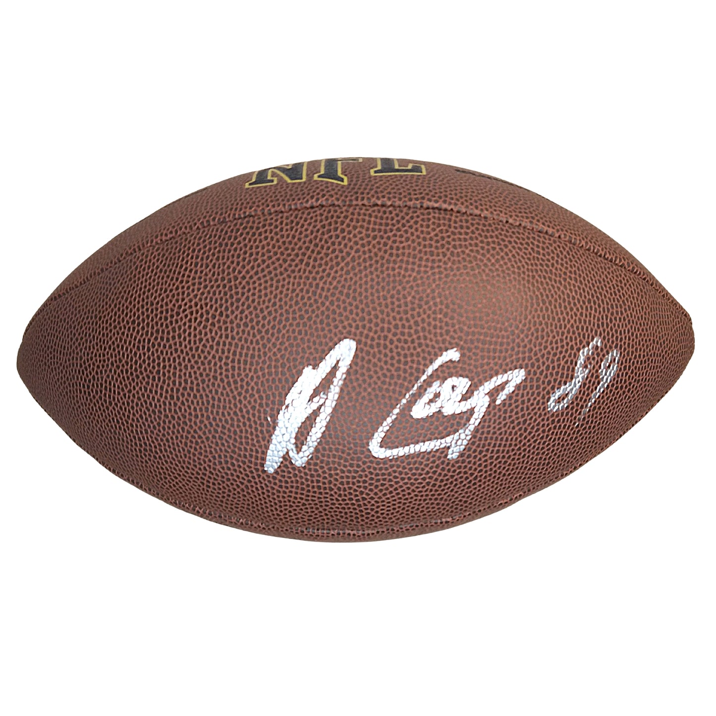 Footballs- Autographed- Amari Cooper Signed NFL Wilson Football, Proof Photo, Beckett BAS Authentication- Dallas Cowboys- Las Vegas Raiders- Alabama Crimson Tide- 102