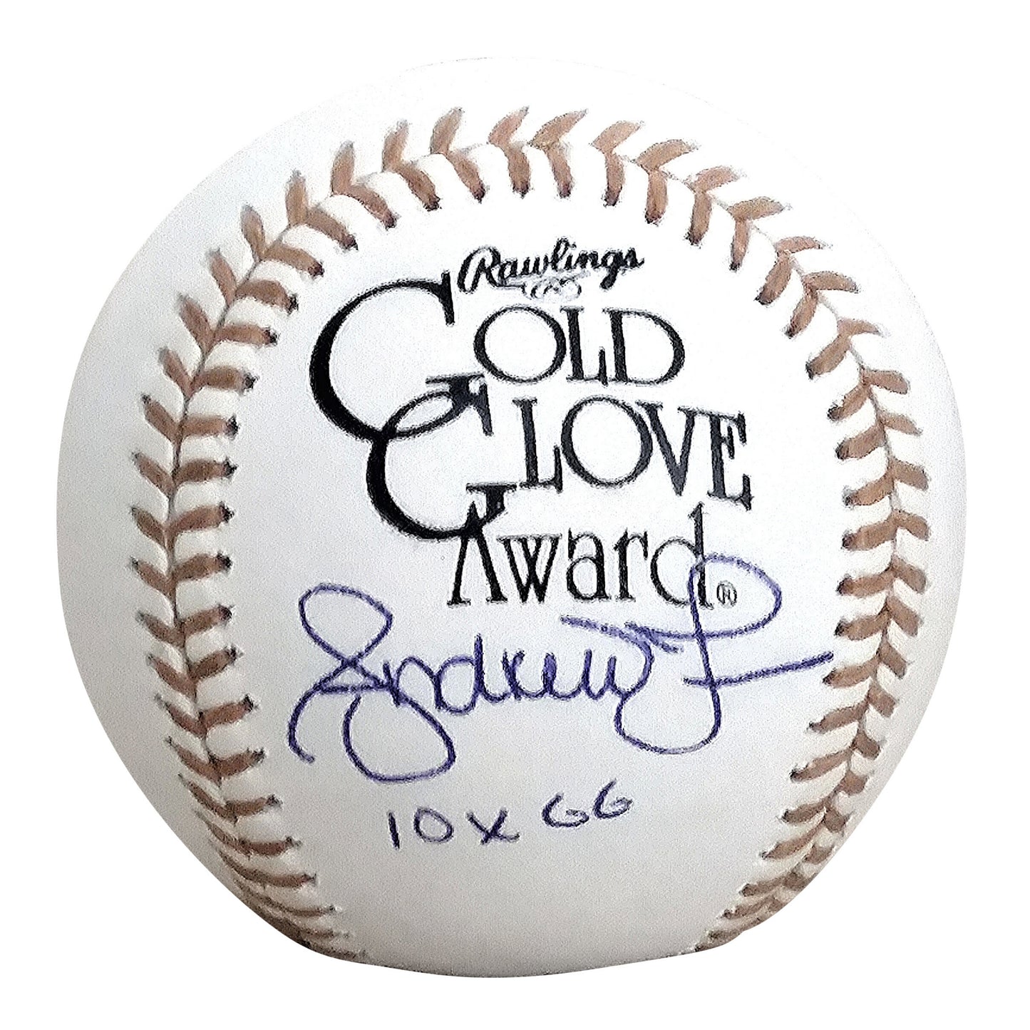 Andruw Jones Atlanta Braves Autographed Gold Glove Baseball Proof