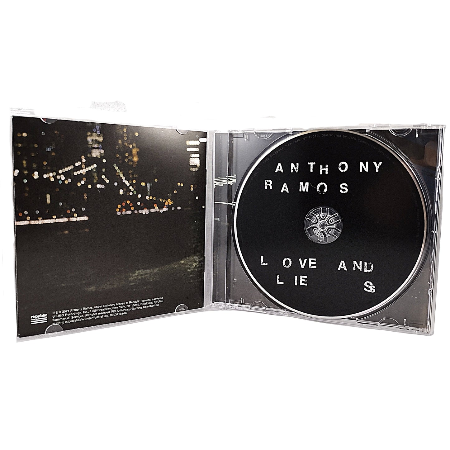 Music- Autographed- Anthony Ramos Signed Love and Lies Compact Disc CD Cover Booklet Beckett Authentication 103