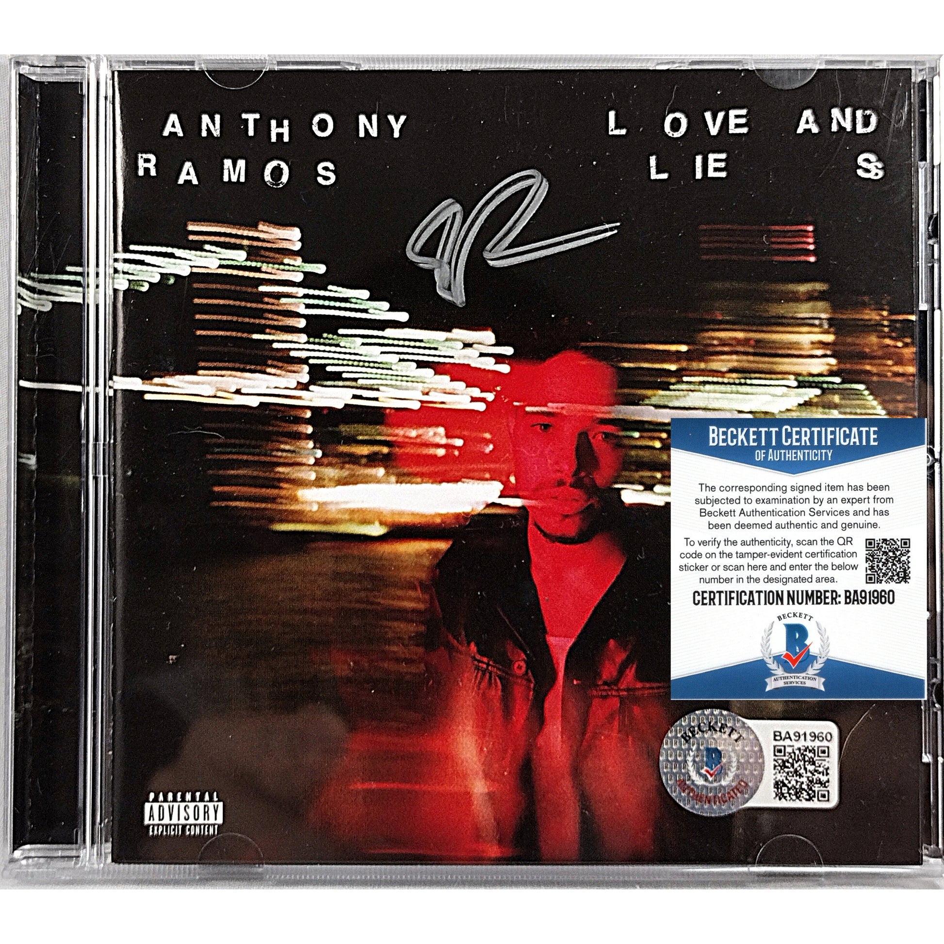 Music- Autographed- Anthony Ramos Signed Love and Lies Compact Disc CD Cover Booklet Beckett Authentication 101