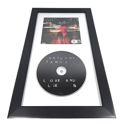 Music- Autographed- Anthony Ramos Signed Love and Lies CD Cover Framed and Matted Beckett BAS Authentication 103