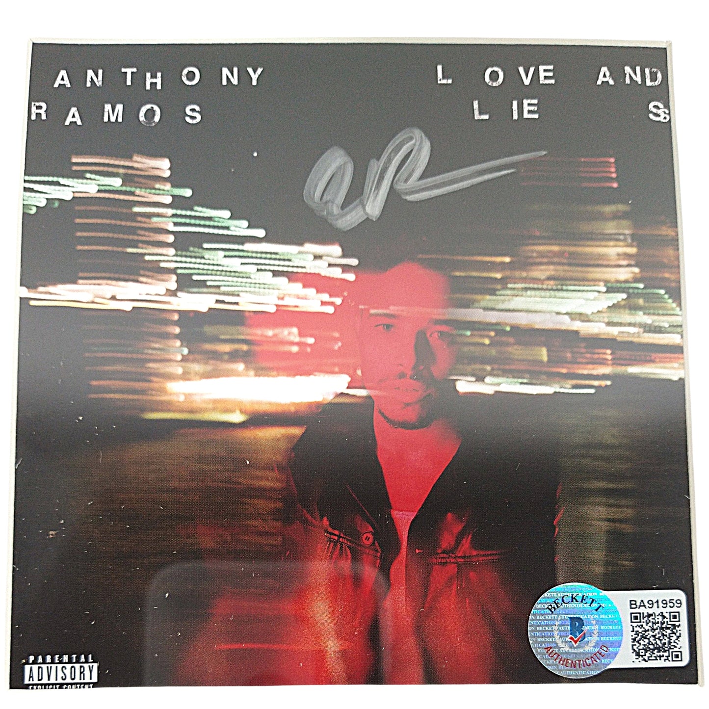 Music- Autographed- Anthony Ramos Signed Love and Lies CD Cover Framed and Matted Beckett BAS Authentication 104