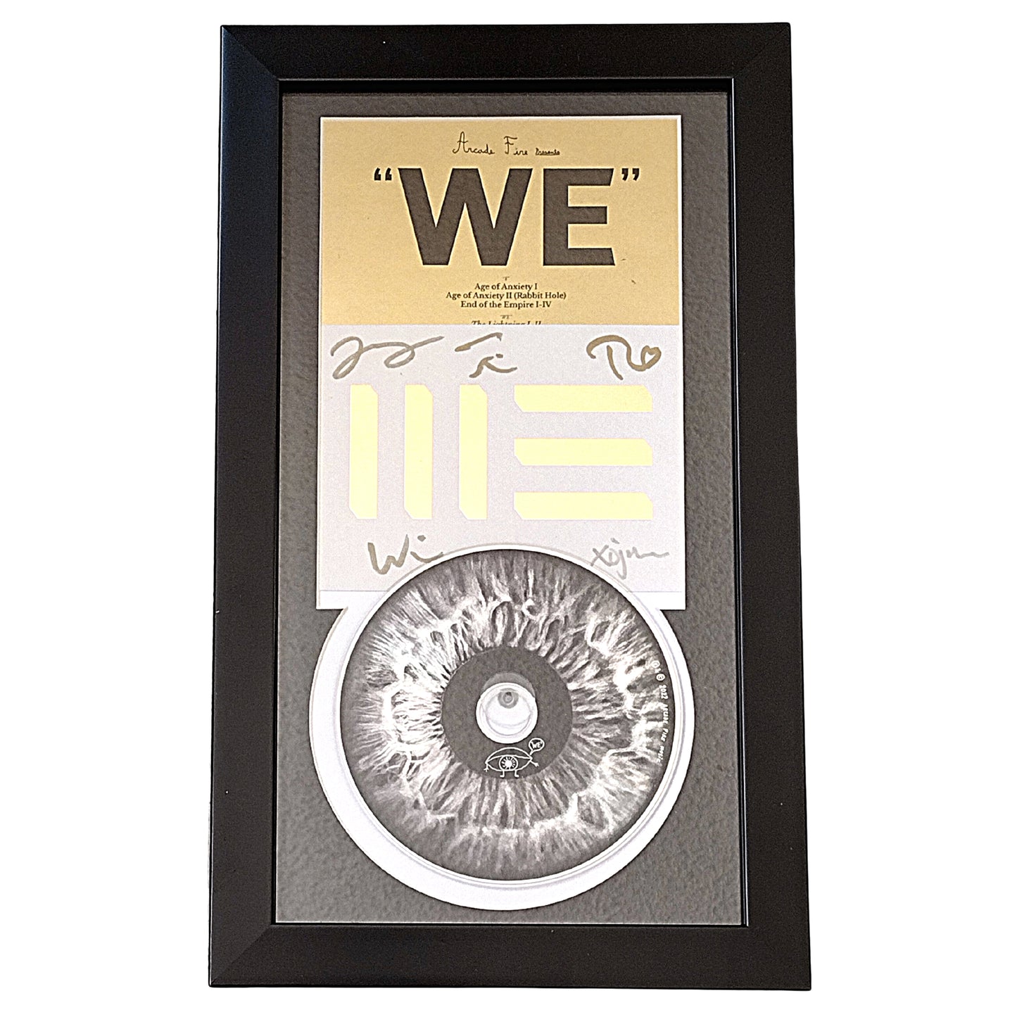 Music- Autographed- Arcade Fire Signed WE Compact Disc with Framed and Matted CD Wall Display Beckett Authentication 102