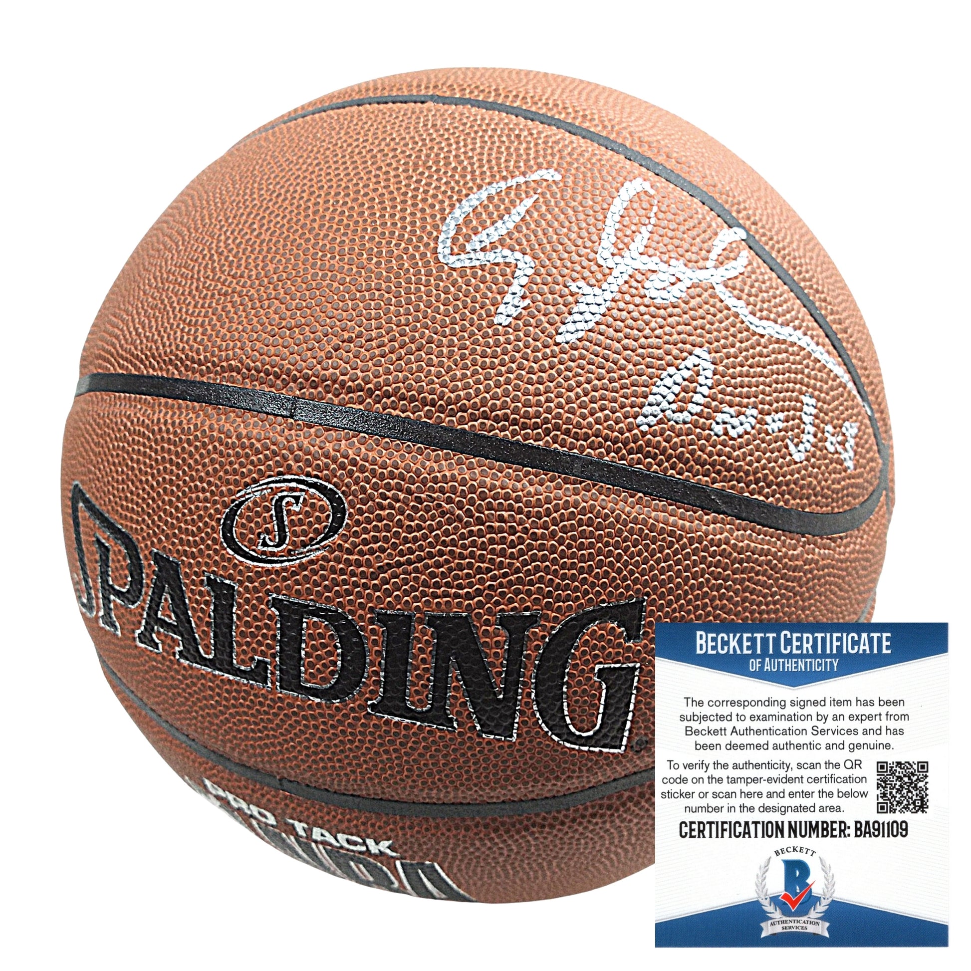 Basketballs- Autographed- Avery Johnson Signed NBA Spalding Basketball - San Antonio Spurs - Golden State Warriors - Proof Photo Beckett BAS Authentication 101