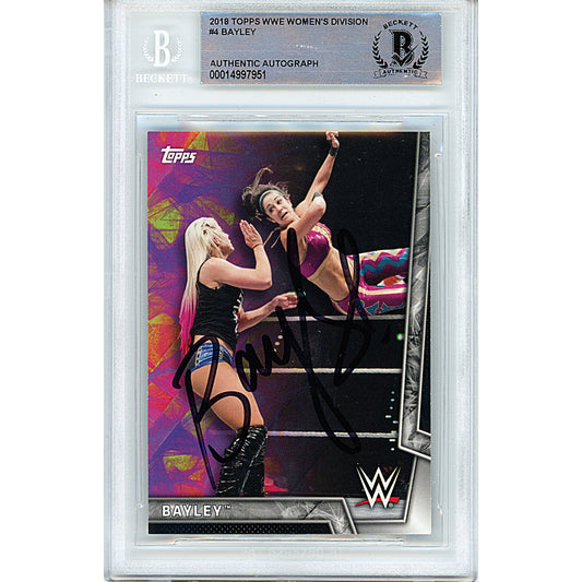 Wrestling- Autographed- Bayley Signed 2018 Topps WWE Womens Division Wrestling Trading Card Beckett Authentication Slabbed 00014997951 - 101