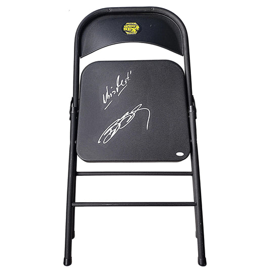 Wrestling- Autographed- Bill Goldberg Signed Black Steel Folding Chair WWE Wrestling JSA Certified Authentic 101