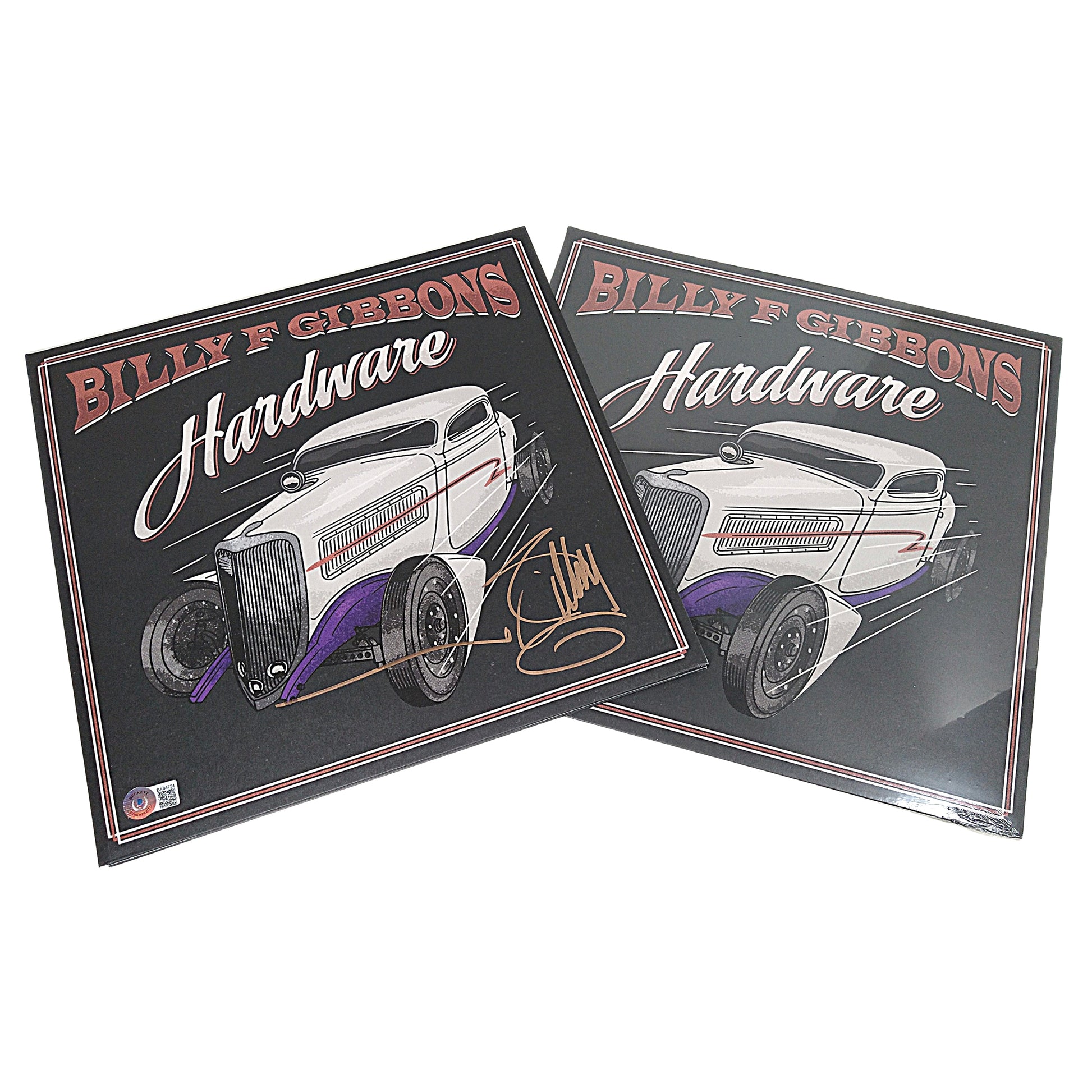 Music- Autographed- Billy Gibbons of ZZ Top Signed Hardware Vinyl Record Album Cover with Sealed Brand New Hardware Vinyl Record Beckett BAS Authentication 102