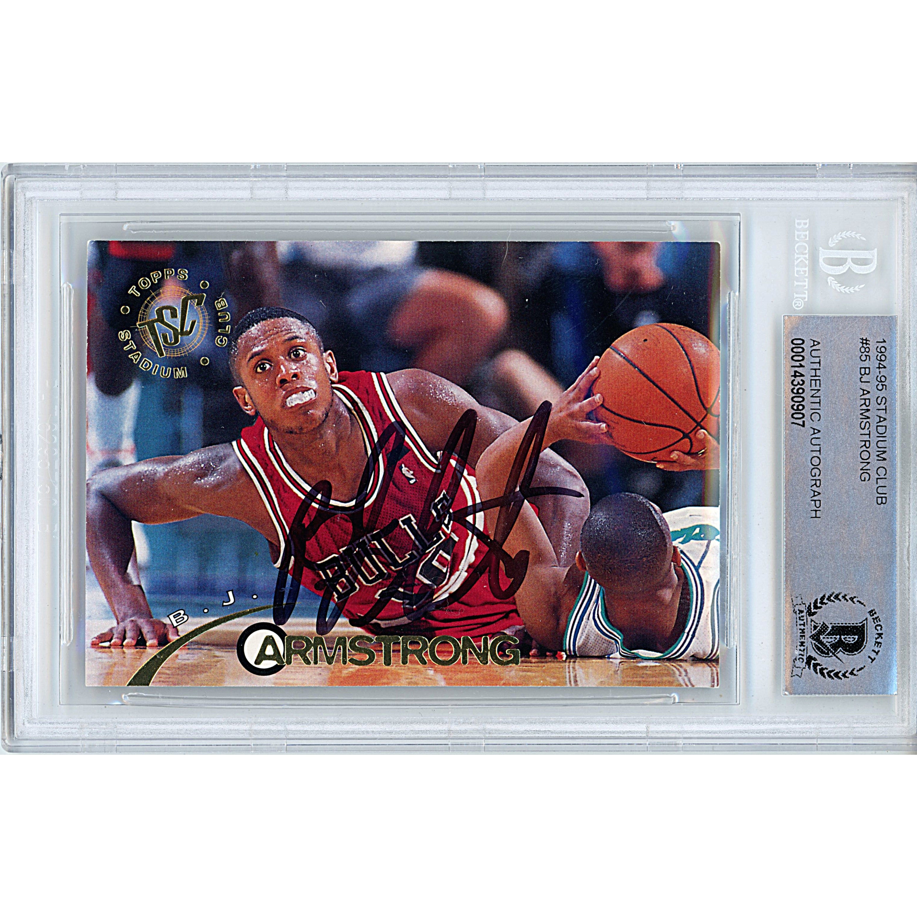 1994 Stadium Club #18 BJ Armstrong Autographed Trading Card – Beckett BAS