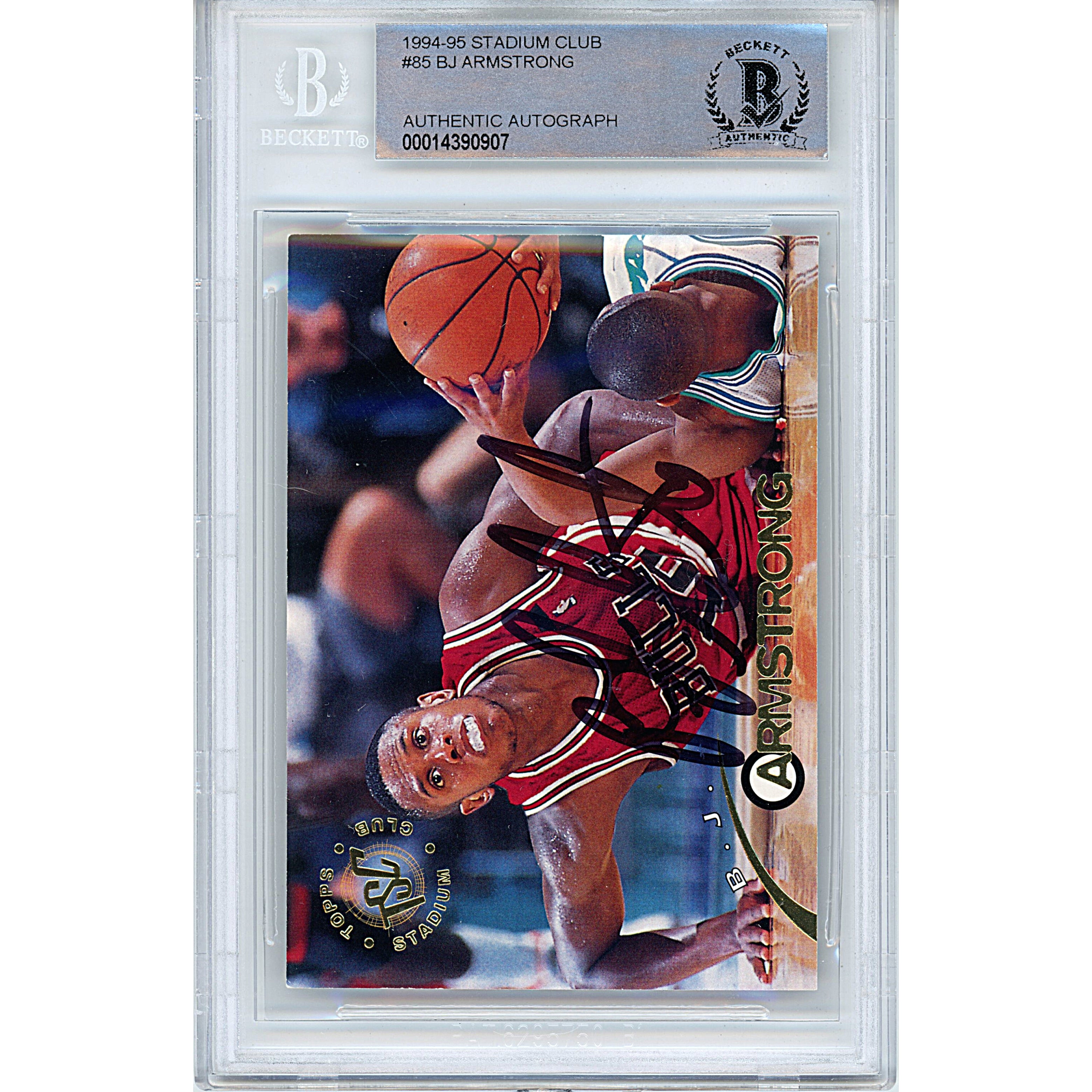 1994 Stadium Club #18 BJ Armstrong Signed Trading Card – Beckett BAS