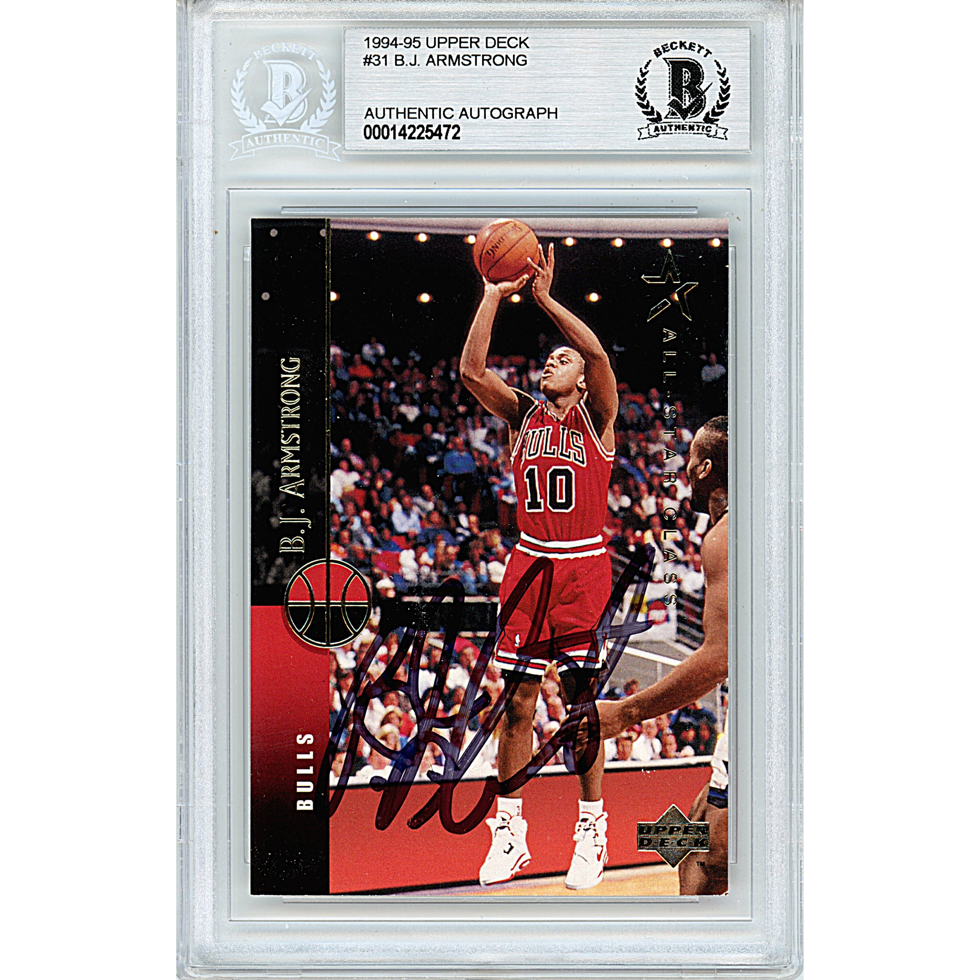 1994 Upper Deck #31 BJ Armstrong Autographed Trading Card – Beckett BAS