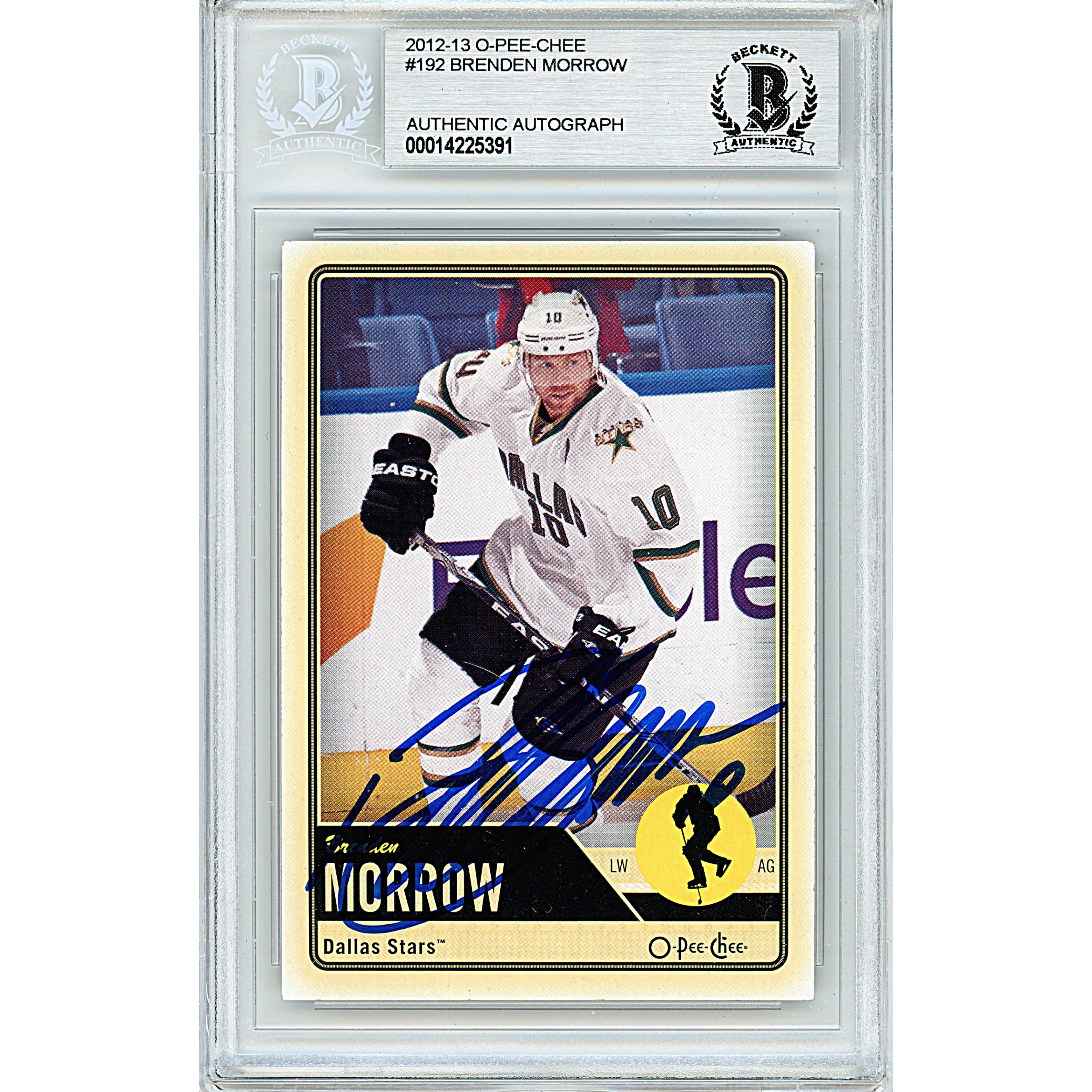 2012 #25 Brenden Morrow Autographed Trading Card – Beckett BAS