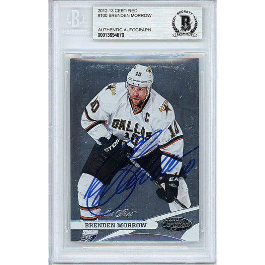 Hockey- Autographed- Brenden Morrow Signed Dallas Stars 2012-2013 Panini Certified Hockey Card Beckett BAS Slabbed 00013694870 - 101