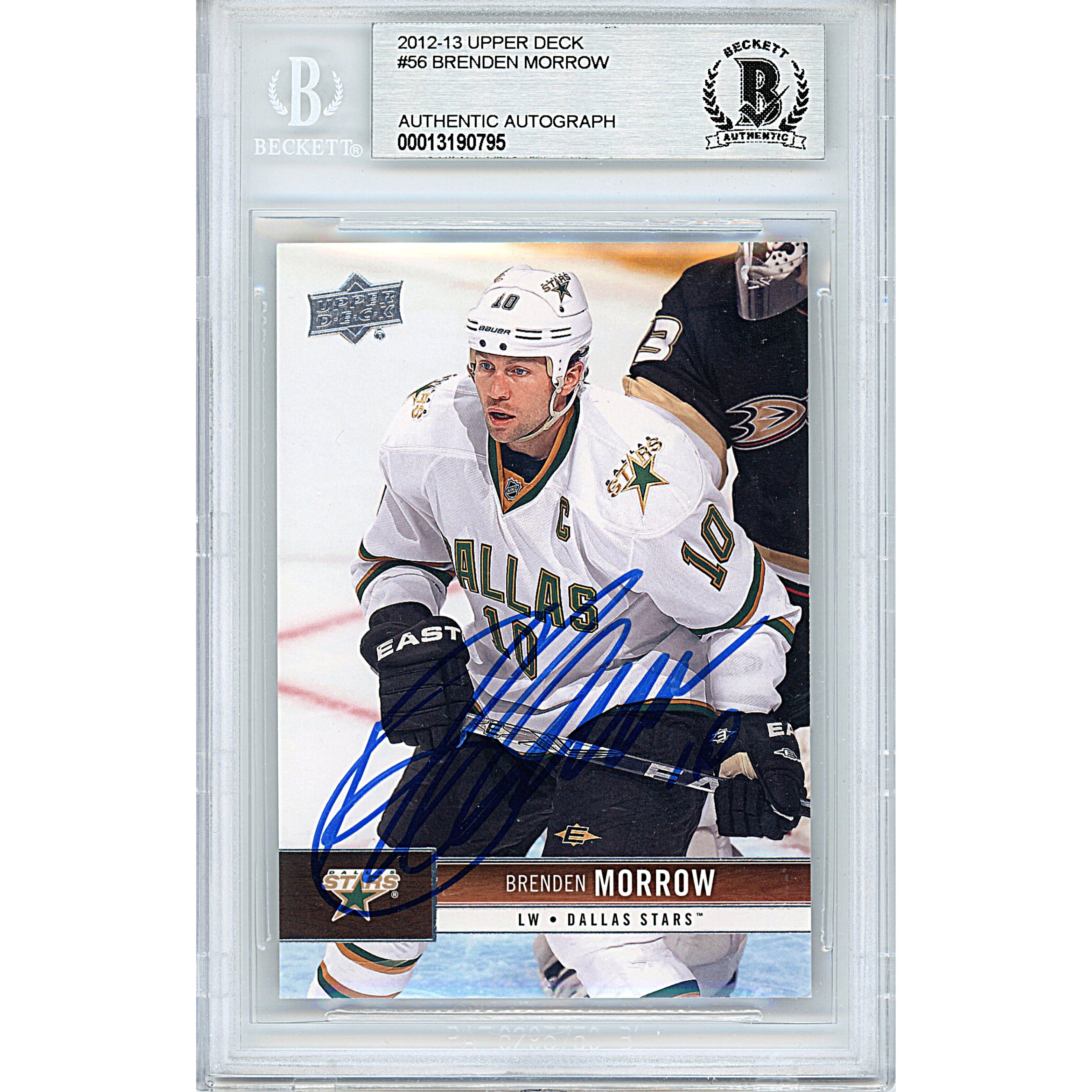 2012 Upper Deck #56 Brenden Morrow Autographed Trading Card – Beckett BAS