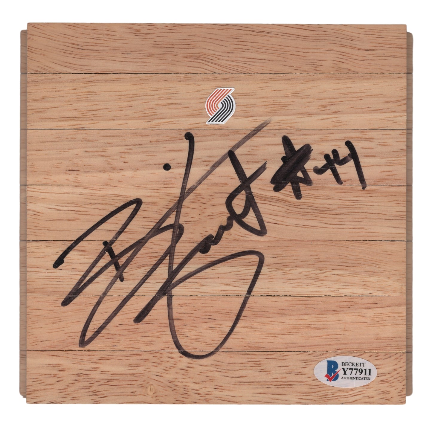 Basketballs- Autographed- Brian Grant Signed Portland Trail Blazers Floorboard Floor - Beckett BAS Authentication 102