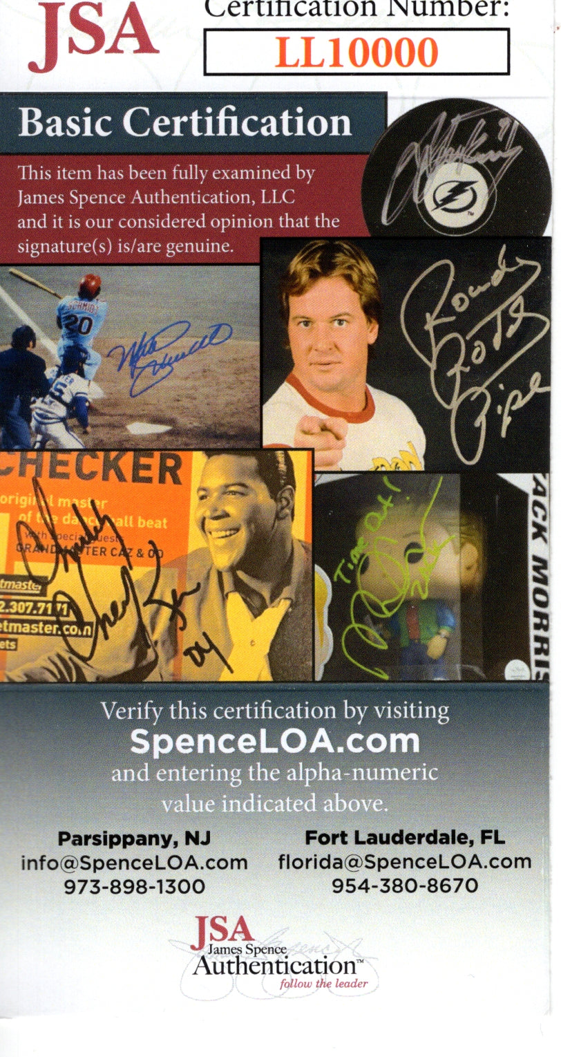 Wrestling- Autographed- Brock Lesnar Signed Black Steel Folding Chair WWE Wrestling UFC JSA Certified Authentic Cert 1