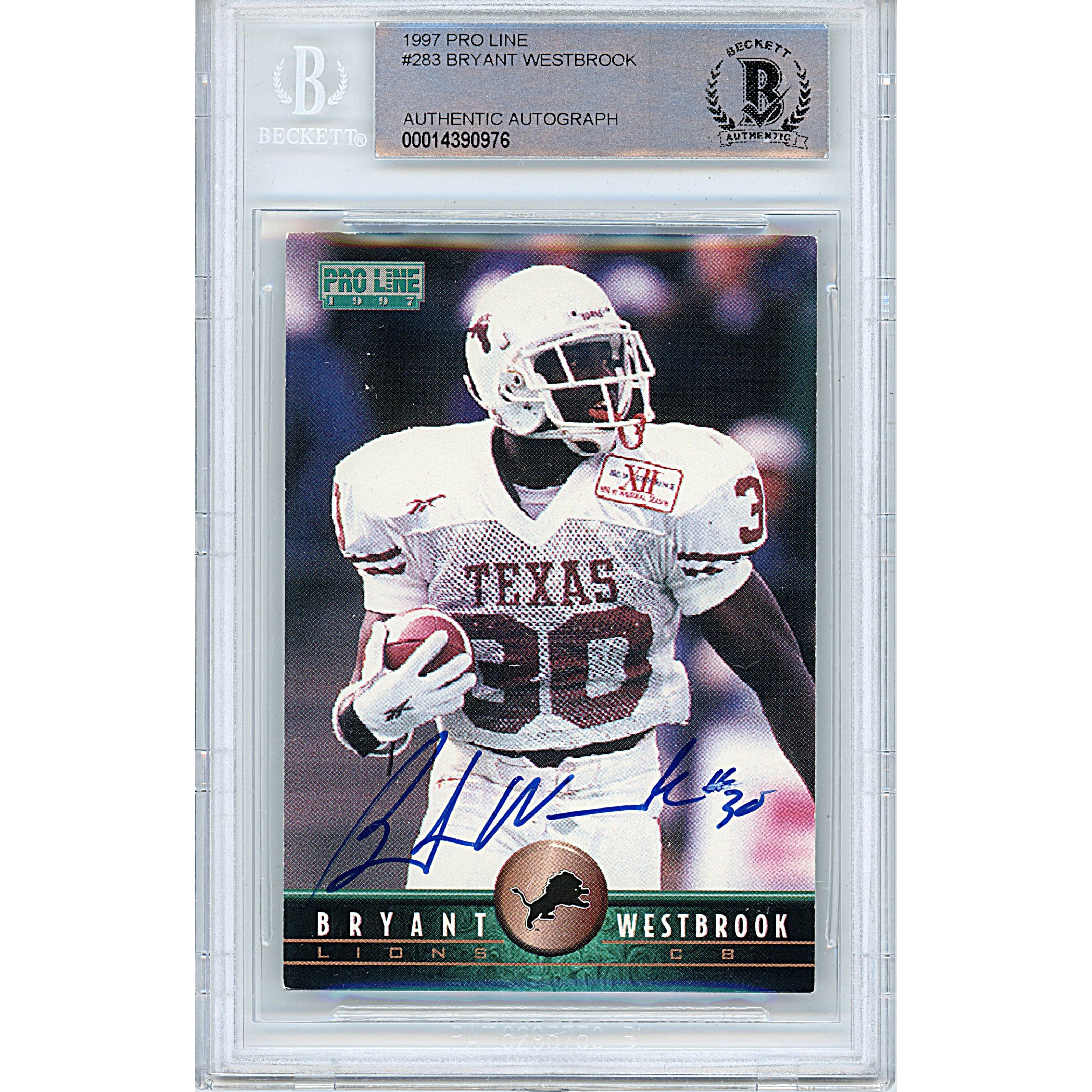 1997 Bryant Westbrook Autographed Trading Card – Beckett BAS