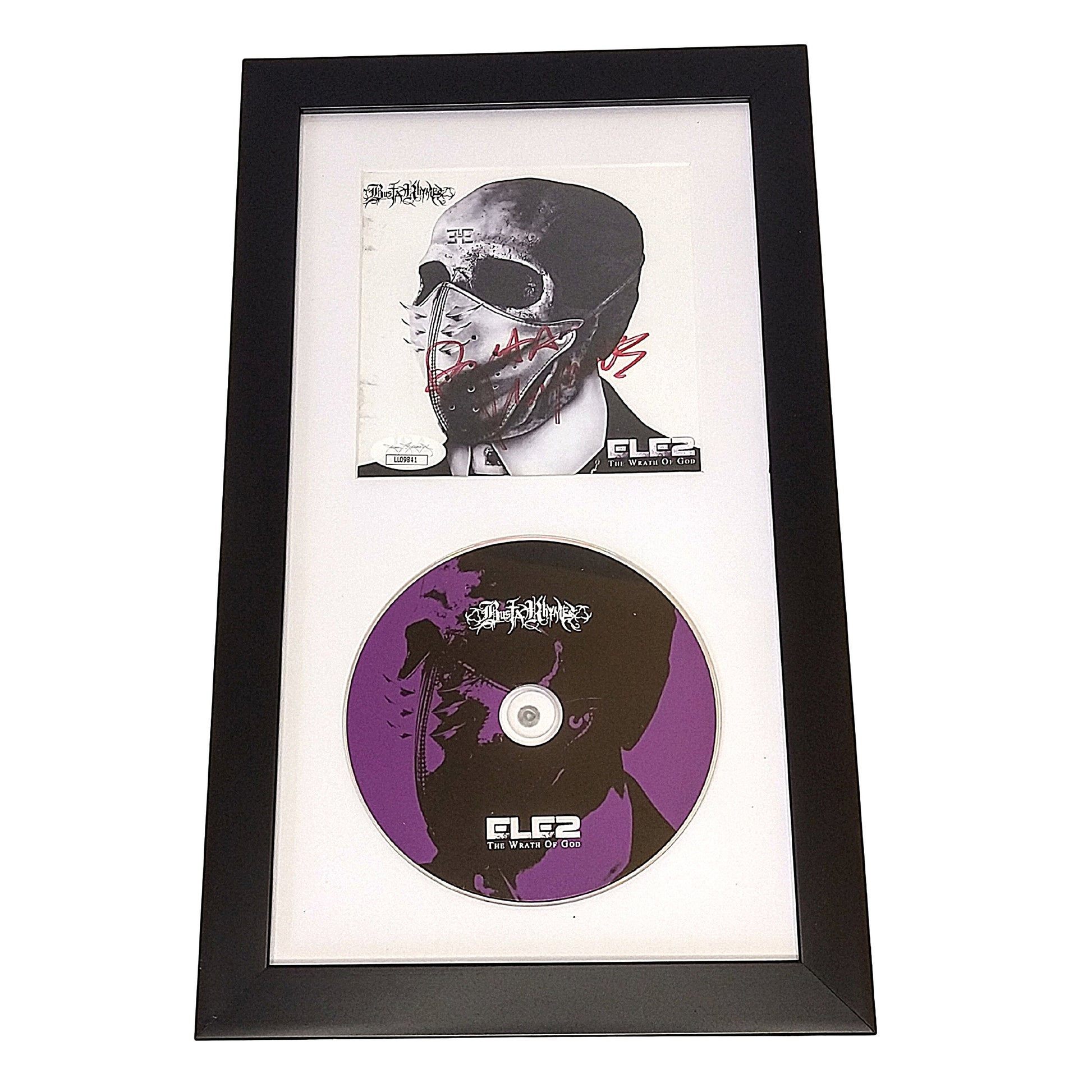 Music- Autographed- Busta Rhymes Signed Ele 2: The Wrath of God Framed Compact Disc Cover Booklet with CD- JSA Authentication 104