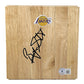 Basketballs- Autographed- Byron Scott Signed Los Angeles Lakers Logo 6x6 Parquet Basketball Floor Board Exact Proof Beckett Authentication 102