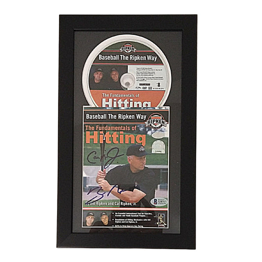 Baseballs- Autographed- Cal Ripken Jr and Billy Ripken Signed Baseball The Ripken Way: The Fundamentals of Hitting DVD Cover with Disc Framed and Matted - Beckett BAS Authentication - 101