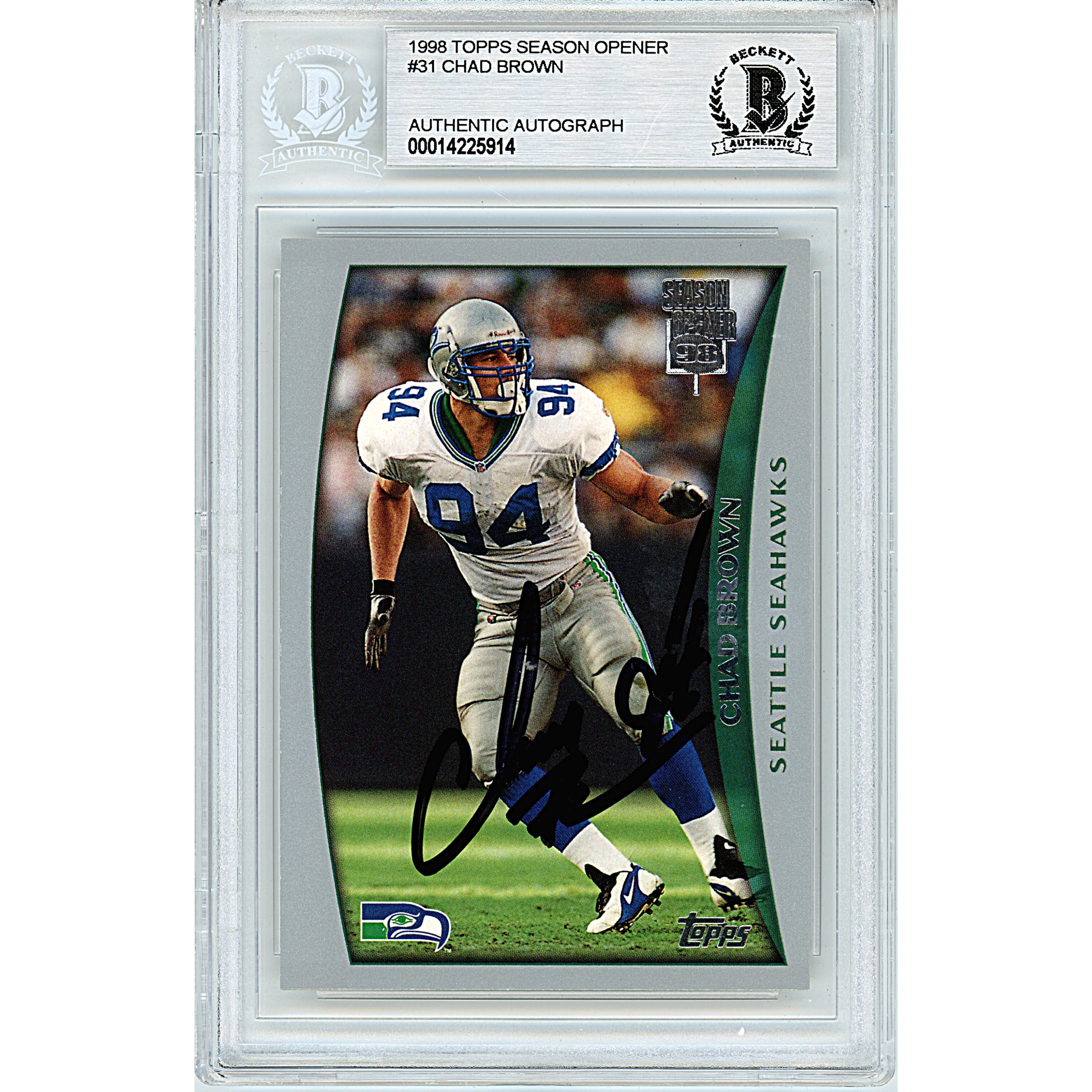 1998 Topps #31 Chad Brown Autographed Trading Card – Beckett BAS