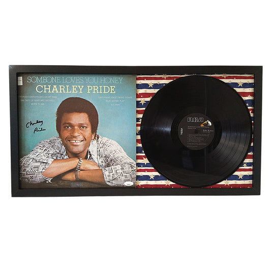 Music- Autographed- Charley Pride Signed 'Somebody Loves You Honey' Vinyl Record Album Cover Framed JSA Cert Authentication 101