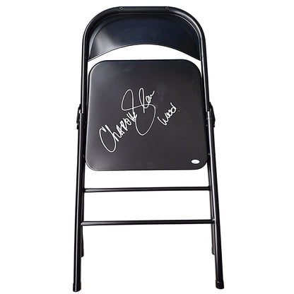 Wrestling- Autographed- Charlotte Flair Signed Full Size Black Steel Folding Chair WWE Women's Champion Proof Photo JSA Certified 101