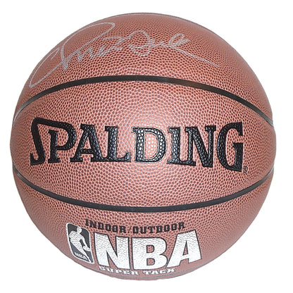 Basketballs- Autographed- Chris Mullin and Tim Hardaway Duo Signed NBA Spalding Basketball Golden State Warriors Proof Photo- Beckett BAS - 103