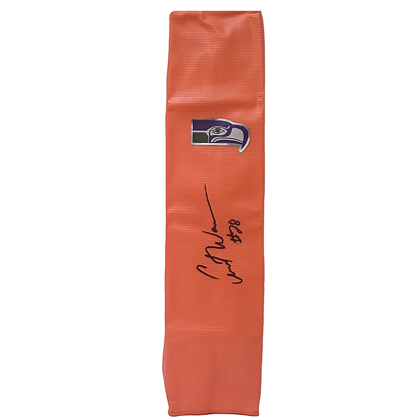 Football End Zone Pylons-Autographed - Curt Warner Signed Seattle Seahawks Football TD Pylon - Proof Photo - Beckett BAS Authentication 102