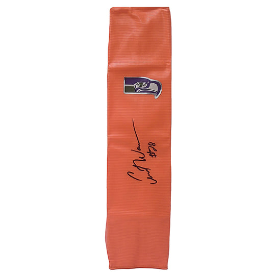 Football End Zone Pylons-Autographed - Curt Warner Signed Seattle Seahawks Football TD Pylon - Proof Photo - Beckett BAS Authentication 102