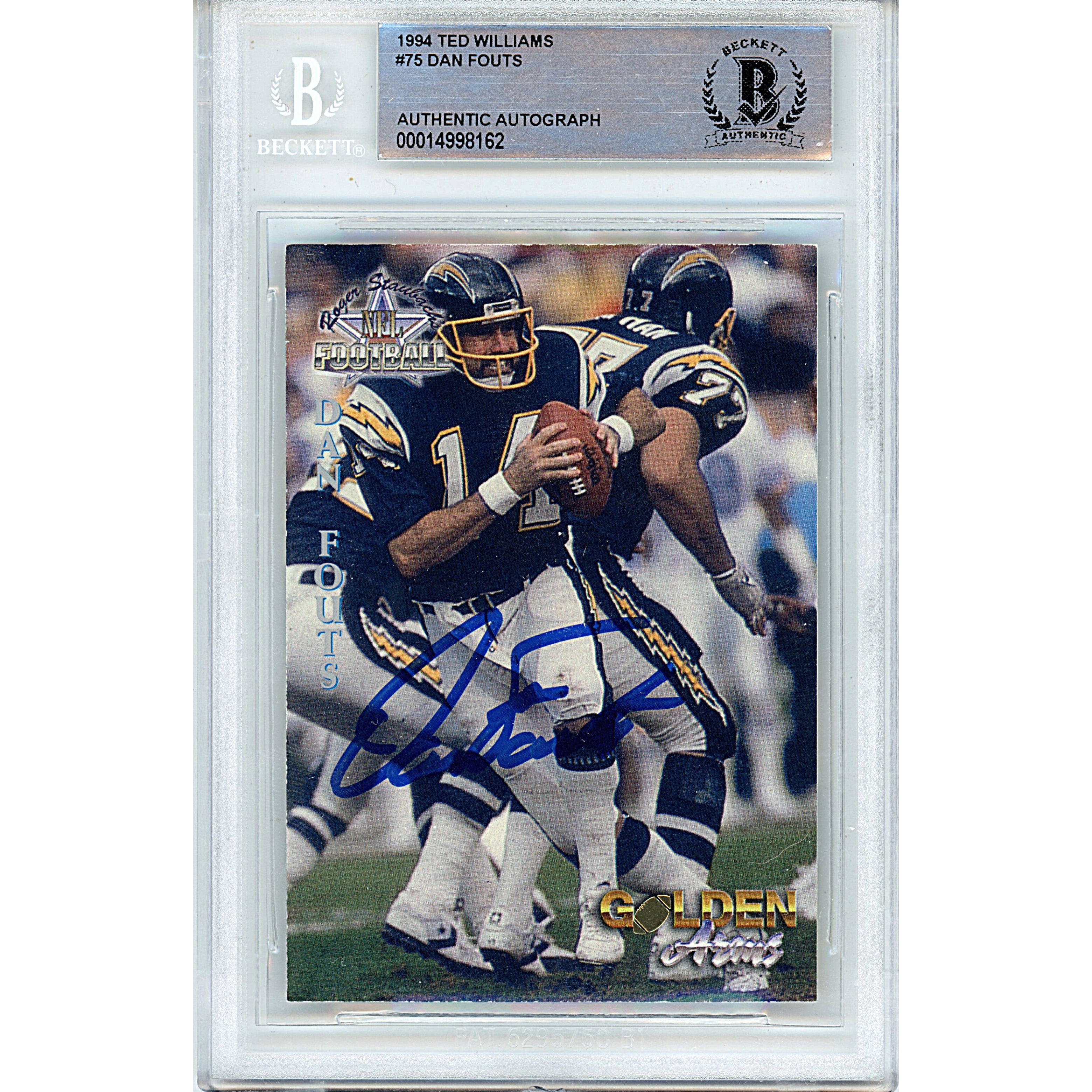 1994 Dan Fouts Autographed Trading Card – Beckett BAS