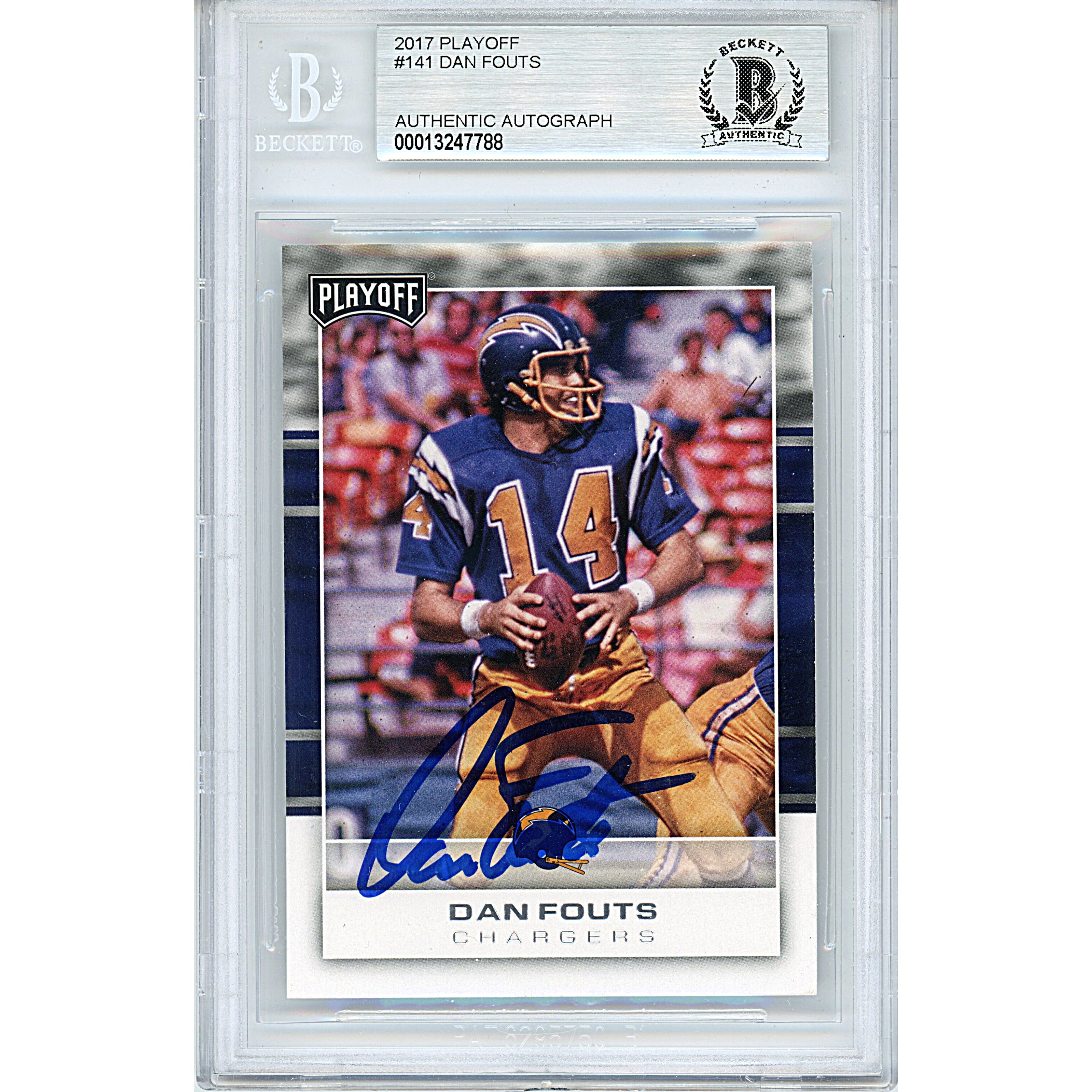 2017 #141 Dan Fouts Autographed Trading Card – Beckett BAS