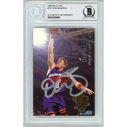 Basketballs- Autographed- Dan Majerle Signed Phoenix Suns 1994-1995 Fleer Ultra Basketball Card Beckett BAS Slabbed 00014225452 - 101