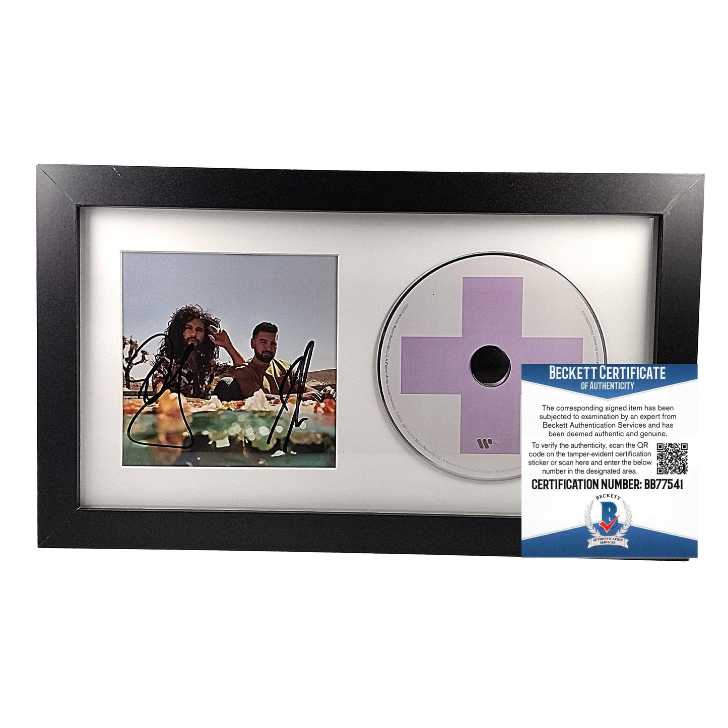 Music- Autographed- Dan + Shay Signed Good Things CD Cover Booklet Framed Matted Beckett BAS Authentication 101