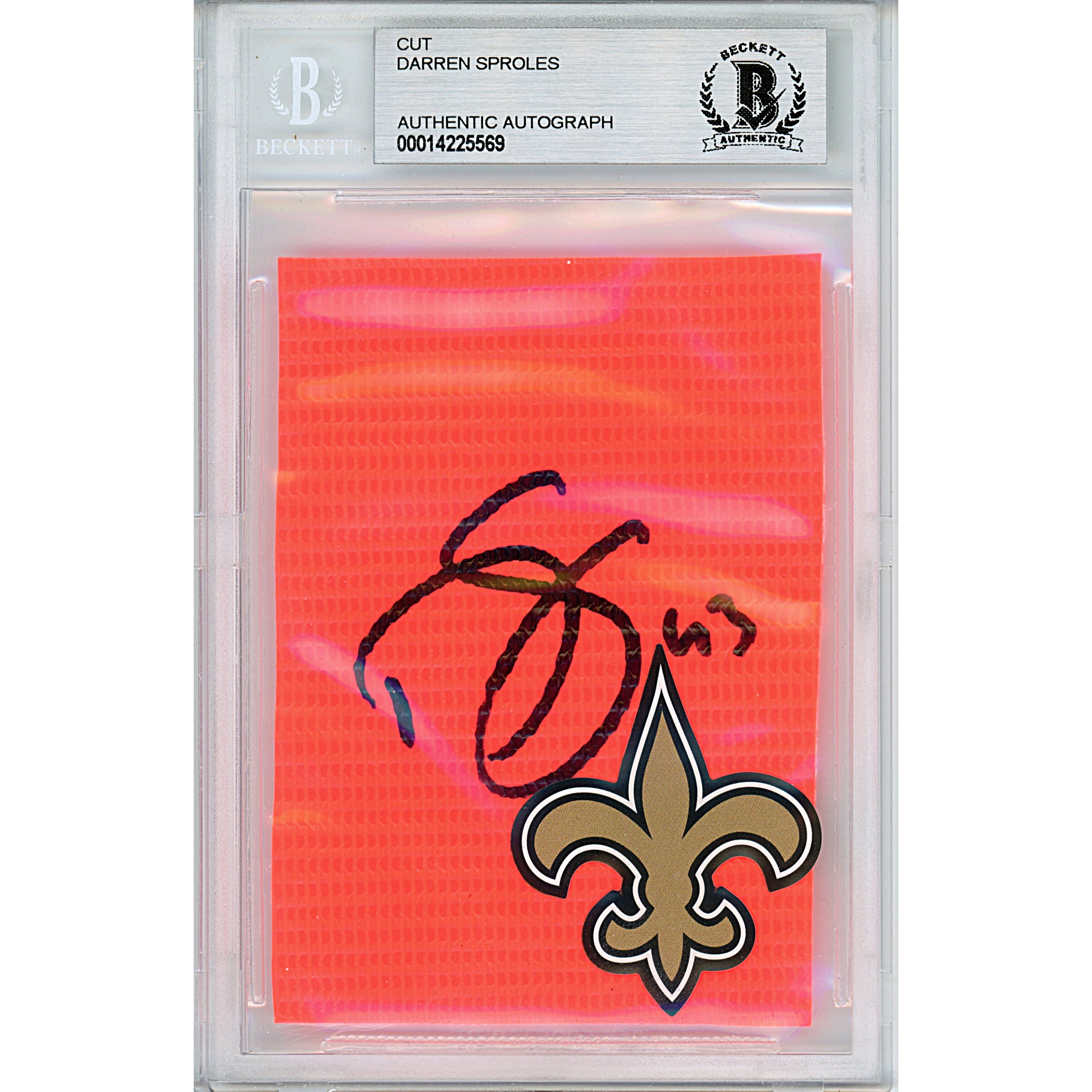 2010 #000000 Darren Sproles Autographed Trading Card – Beckett BAS