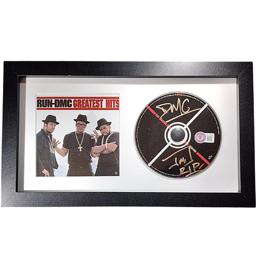 Music- Autographed- Darryl McDaniels Signed Run-D.M.C. Greatest Hits Rap CD Framed Matted Wall Display Beckett Authentication 201