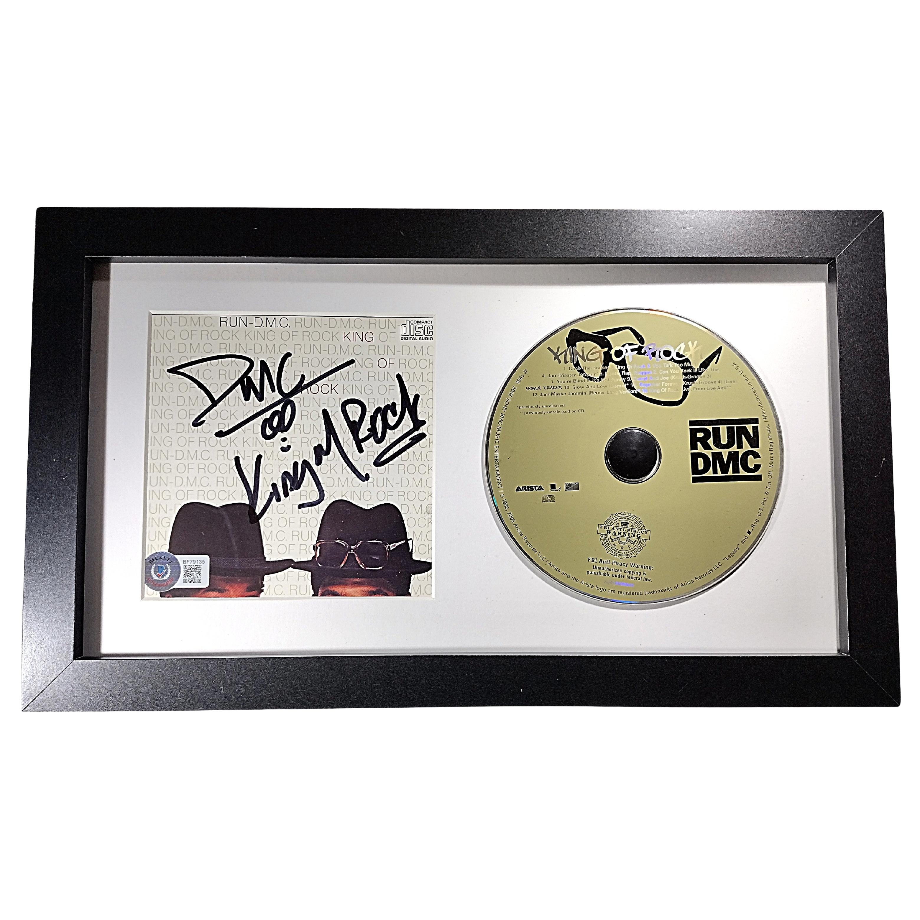 Darryl McDaniels Signed Run-D.M.C. King of Rock CD Booklet Framed Display  Beckett