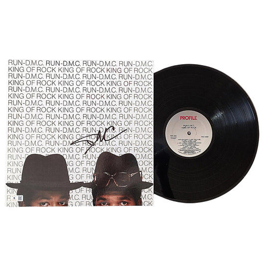Music- Autographed- Darryl DMC McDaniels Signed Run DMC King of Rock Vinyl Record Album Cover Beckett Authentication 101