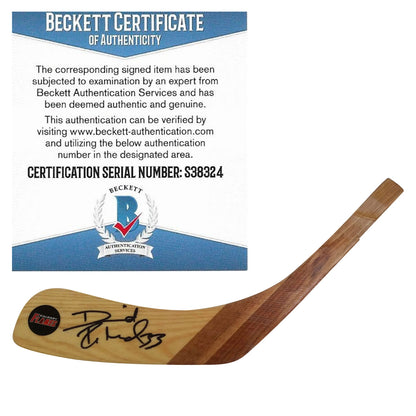 Hockey Stick Blades- David Rittich Signed Calgary Flames Logo Hockey Stick Blade - Proof Photo - Beckett BAS 101