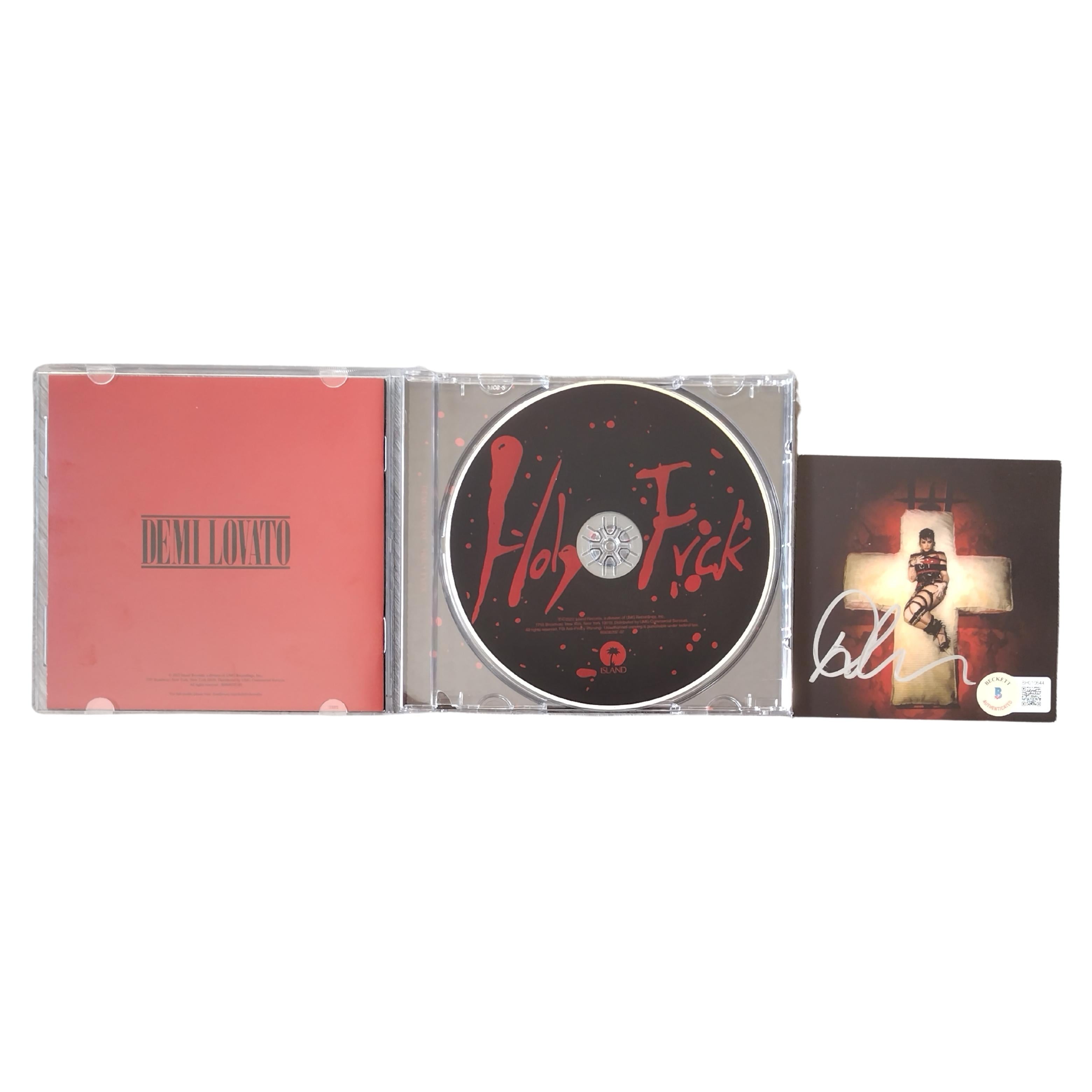 Demi Lovato auto microphone – authentication sticker – Beckett COA