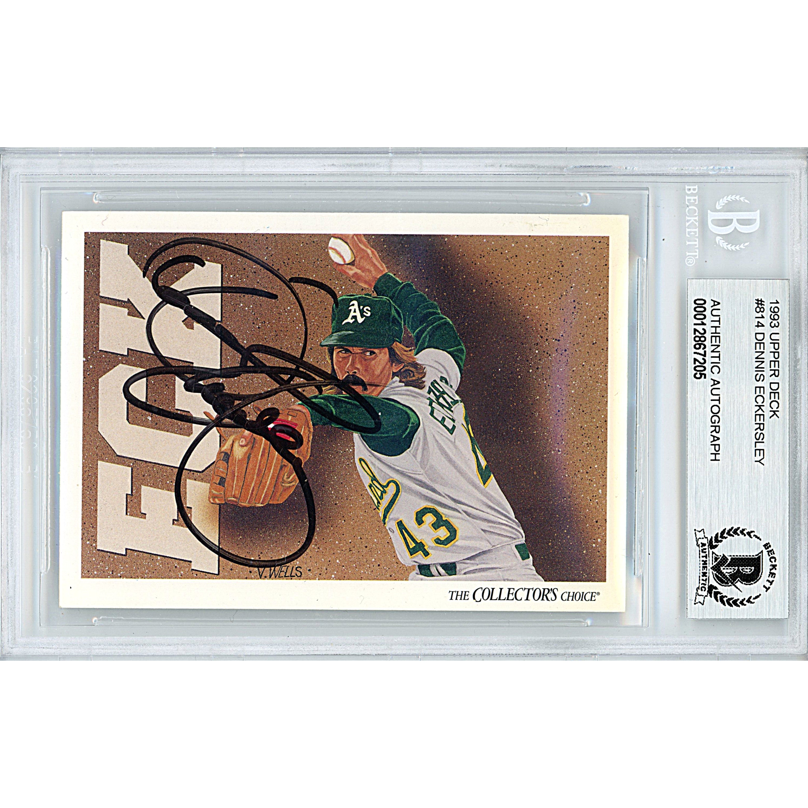 1993 Upper Deck #00012867205 Dennis Eckersley Autographed Trading Card – Beckett BAS