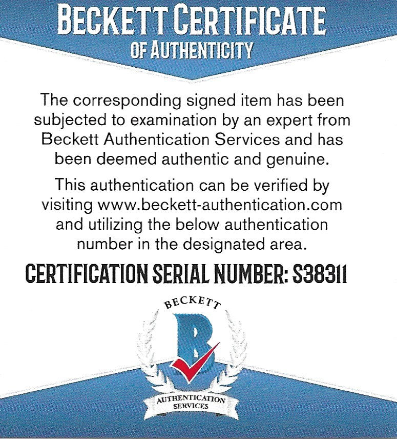 Derek Ryan photo autograph – angled display – Beckett COA
