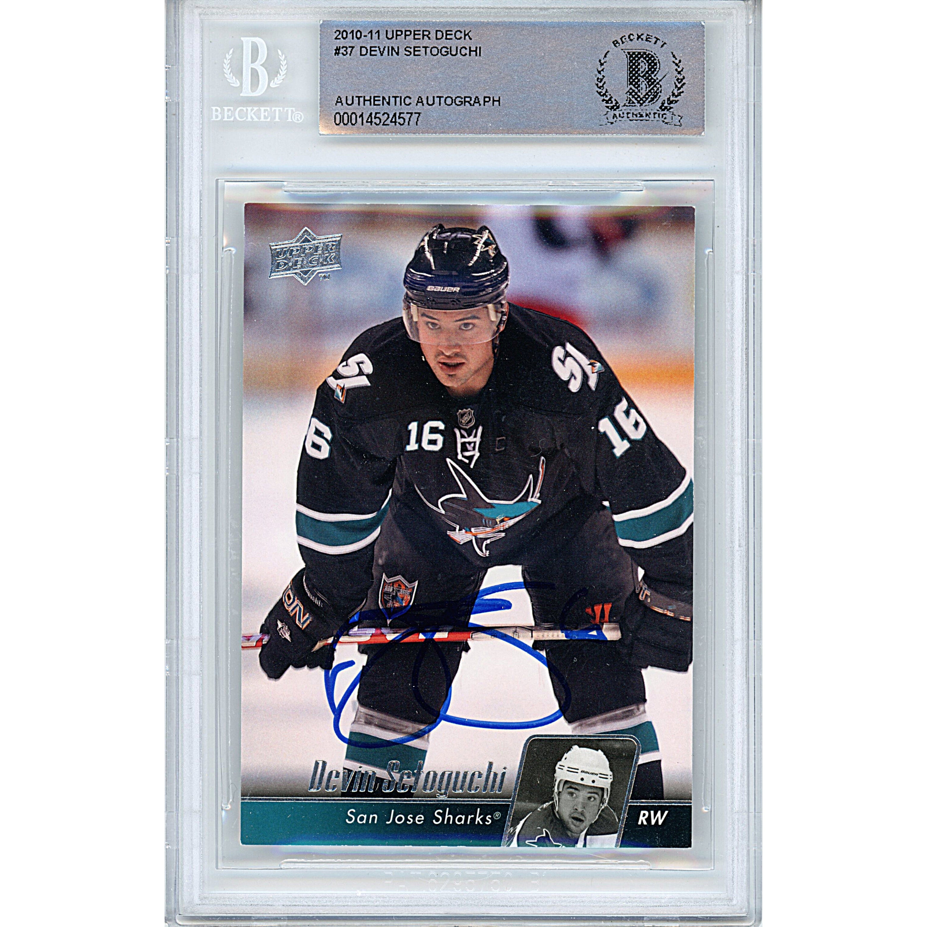 2010 Upper Deck #ff0000 Devin Setoguchi Autographed Trading Card – Beckett BAS