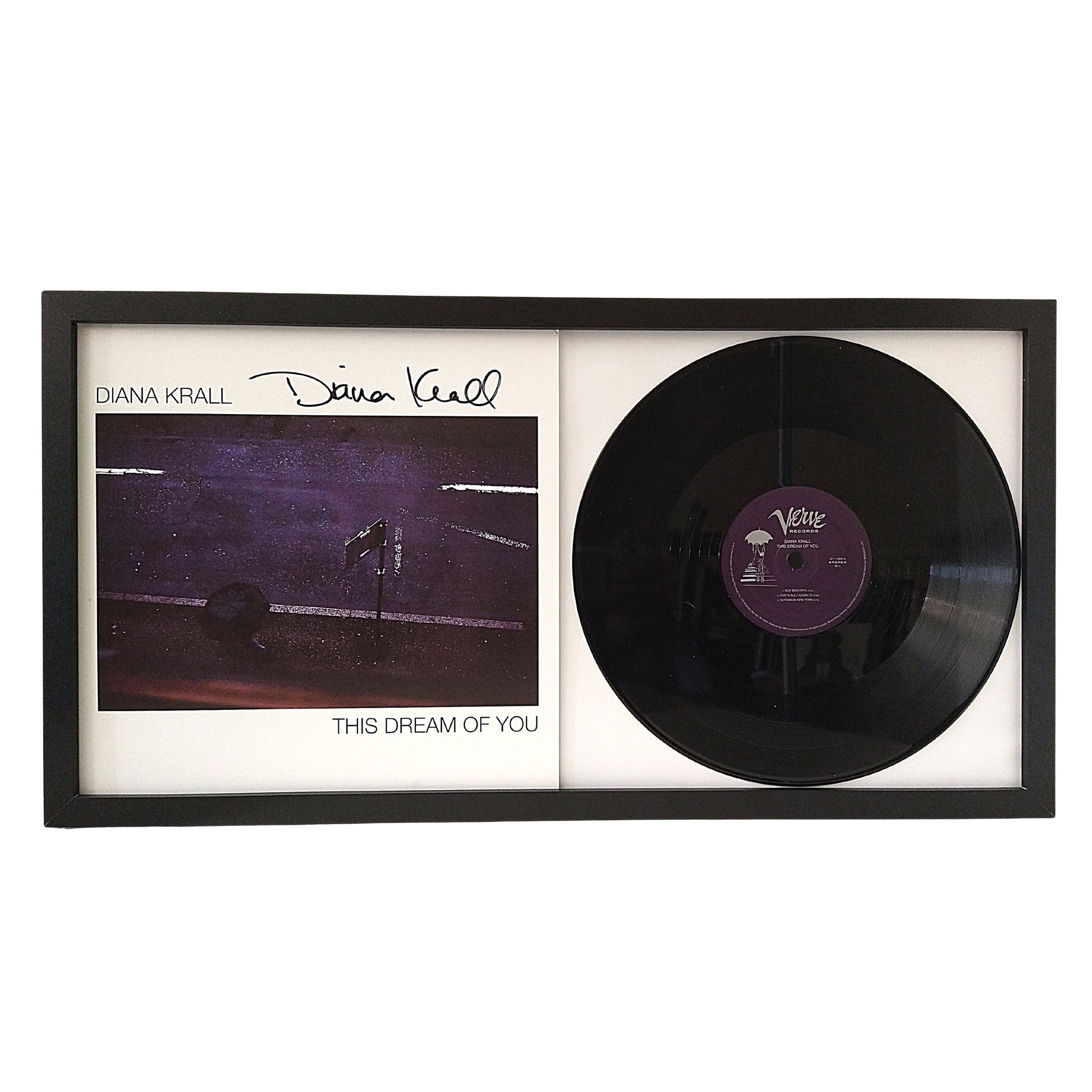 Music- Autographed- Diana Krall Signed 'This Dream of You' Vinyl Record Album Cover Framed Beckett BAS Authentication 101