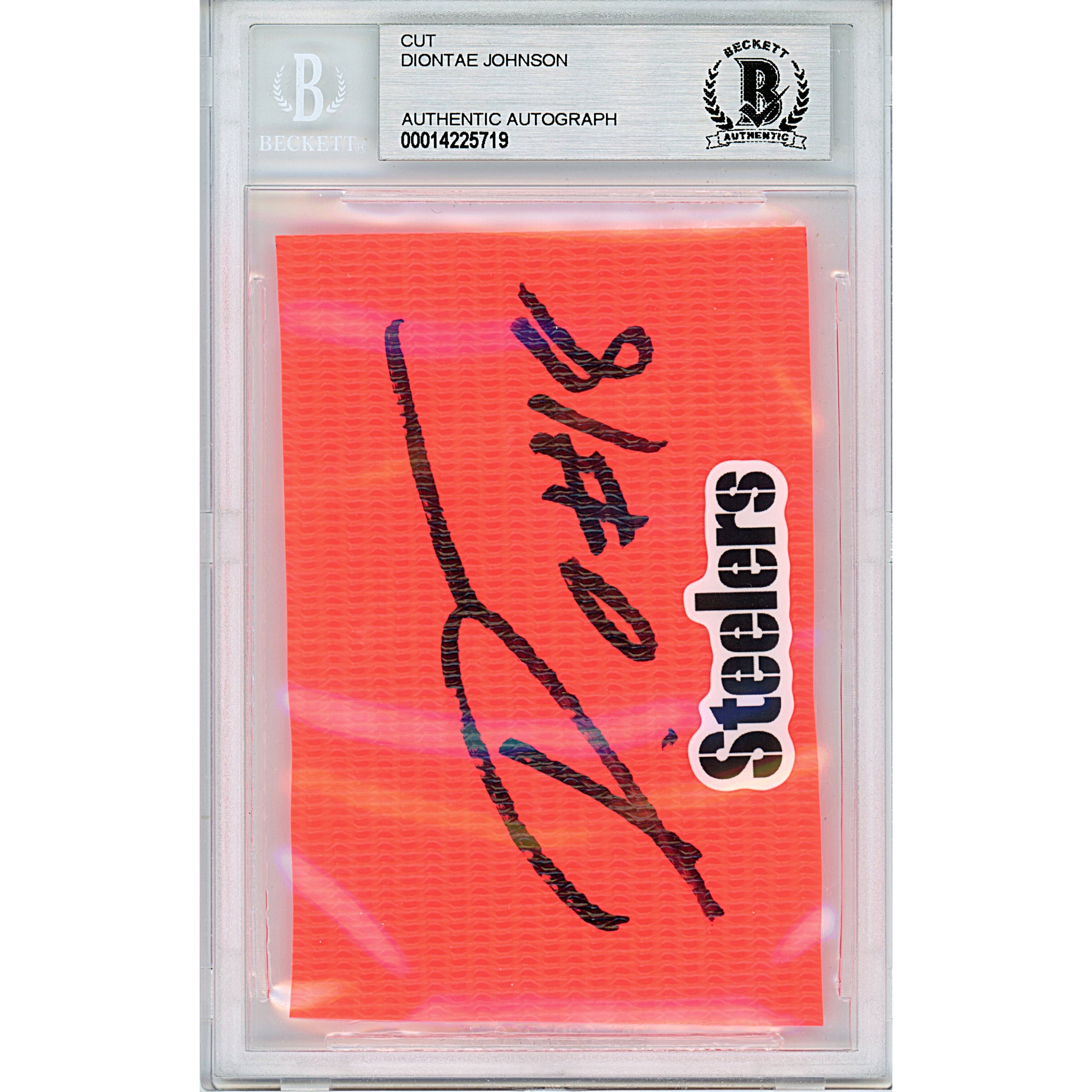 Diontae Johnson signed trading card – signature close-up – Beckett COA